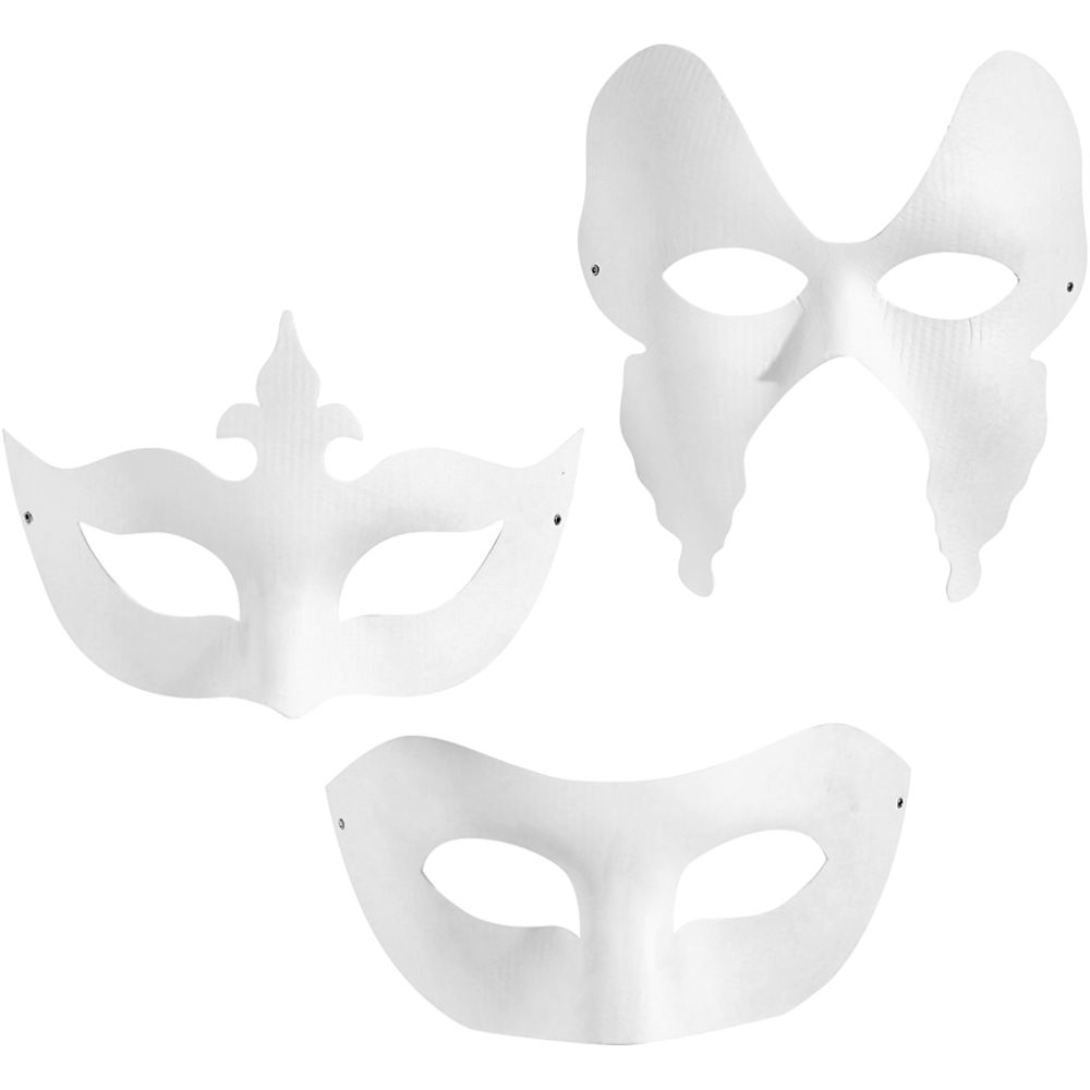 Masks, white, 10-20 cm, single