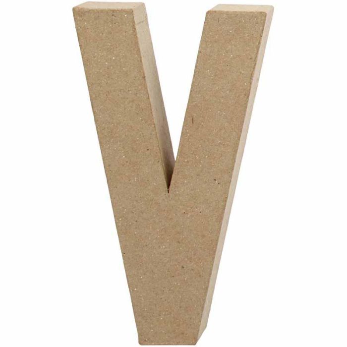 Papier Mâché Letter 20cm - V