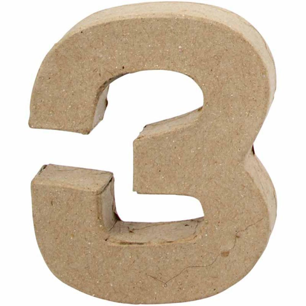 Papier Mâché Number 10cm - 3