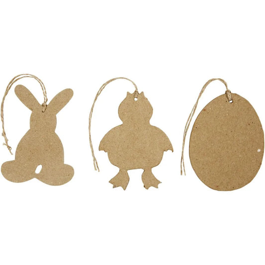 Easter Ornaments, bunny, chicken, eggs, H: 10 cm
