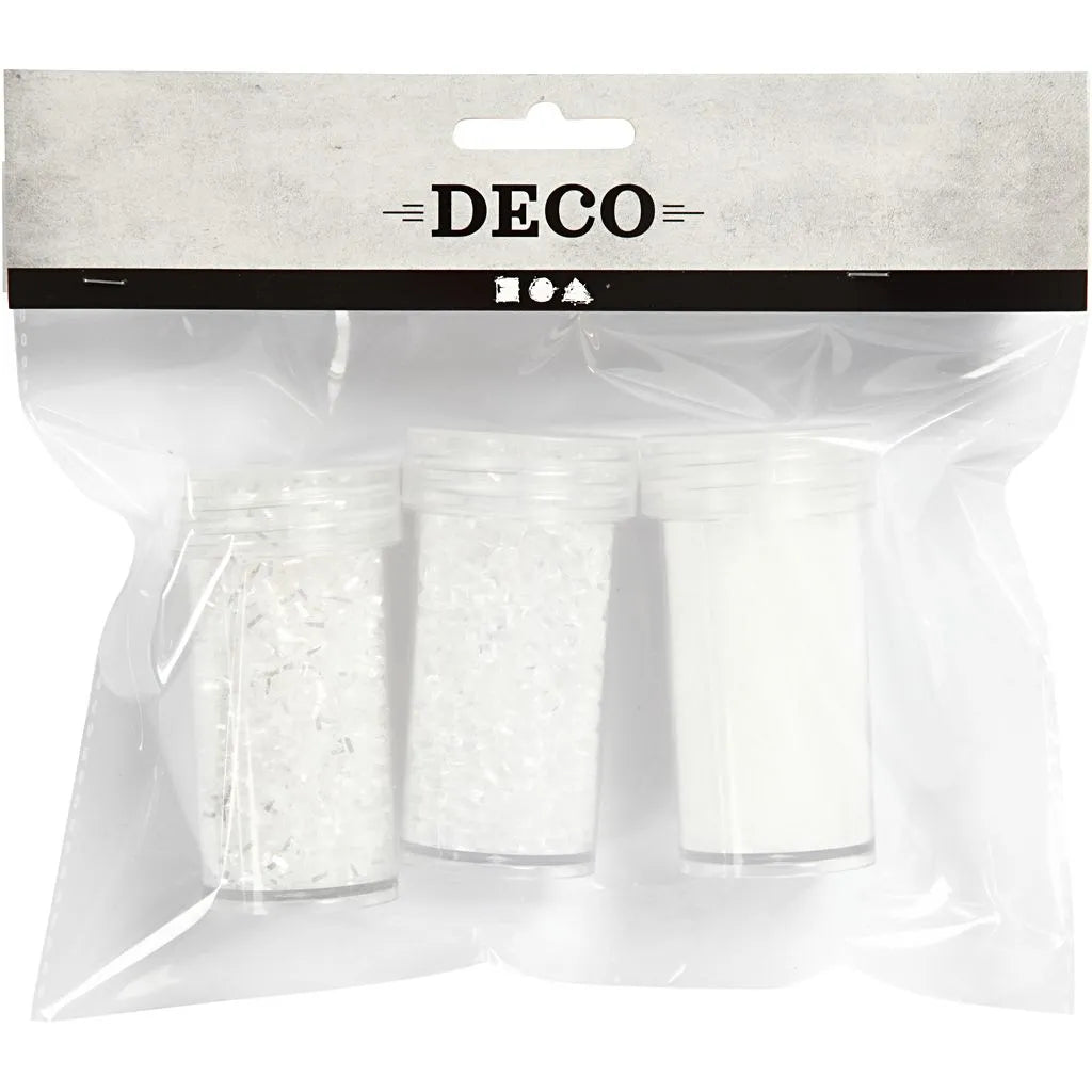 Artificial Snow - White Glitter (3 Tubs)