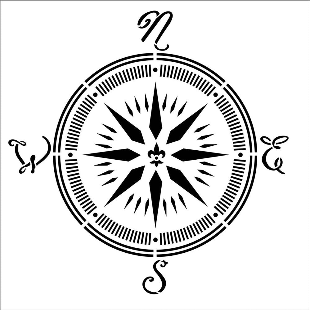 FolkArt Stencil 12x12 Inches - Compass