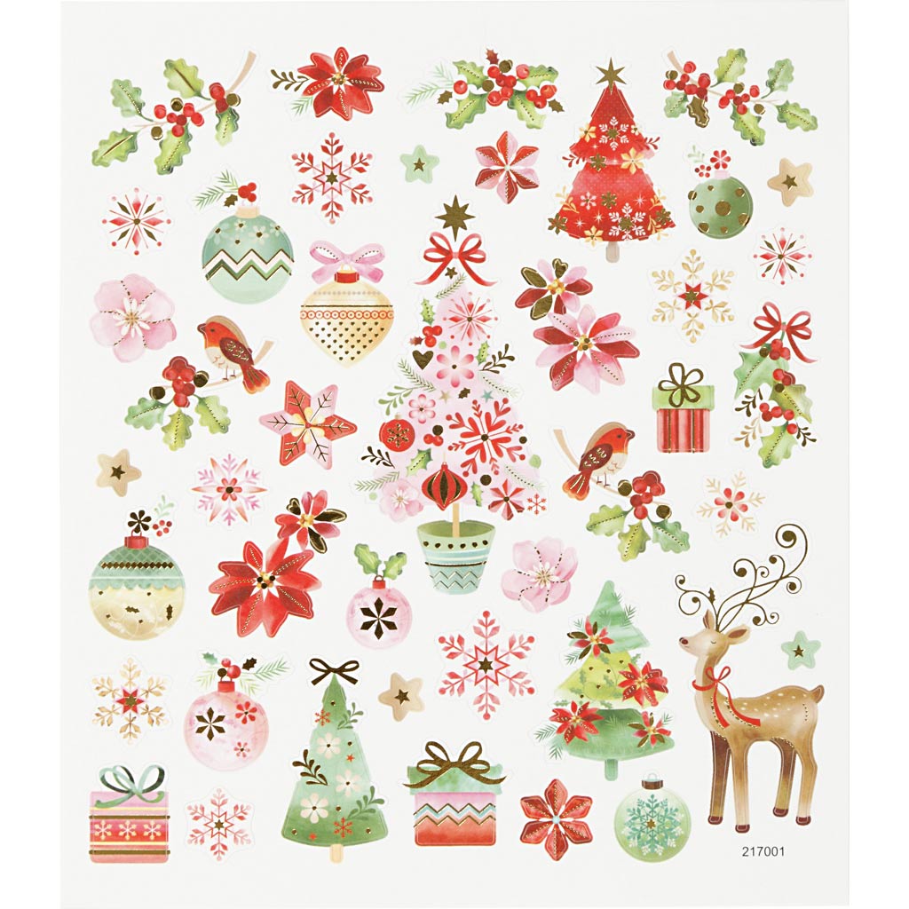 Stickers Sheet 15 x 16.5cm - Romantic Christmas