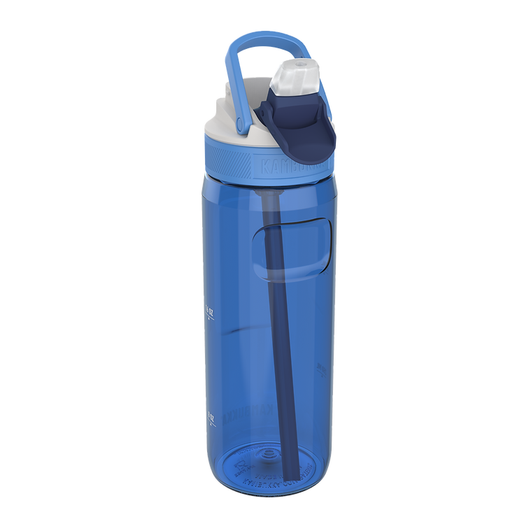 Lagoon 750ml Water Bottle with Straw lid Crisp Blue