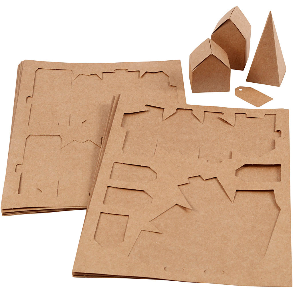 Die cut houses and trees