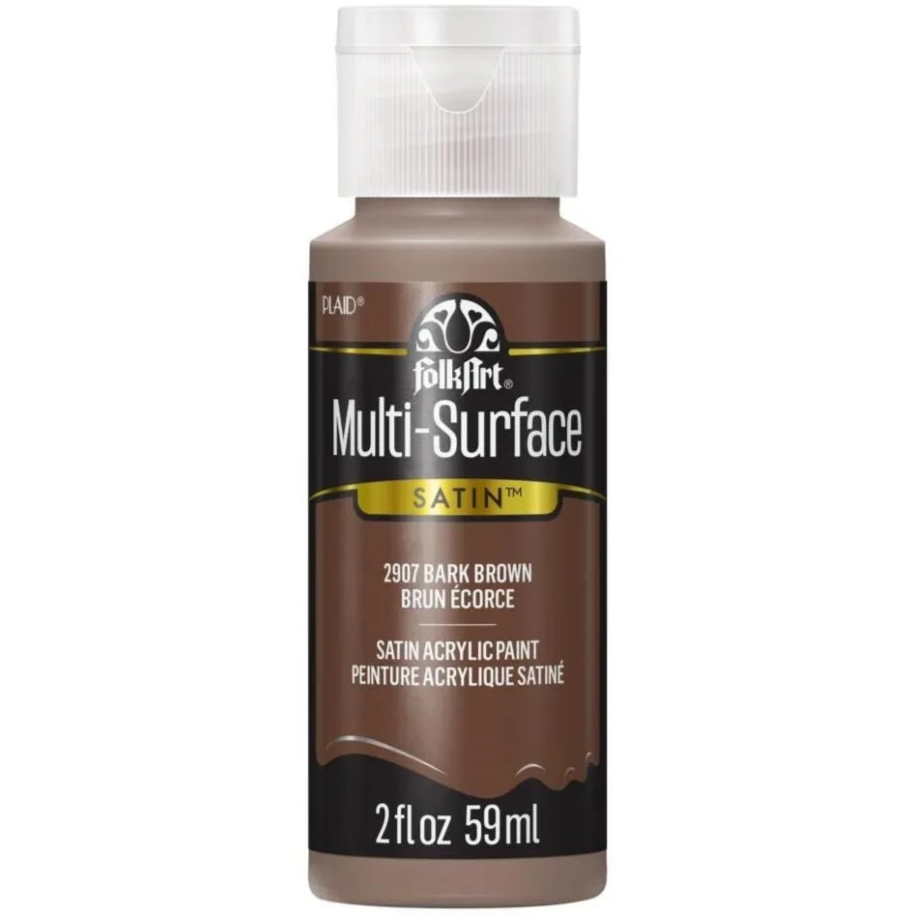 FolkArt Multi-Surface Acrylic 59ml - Bark Brown