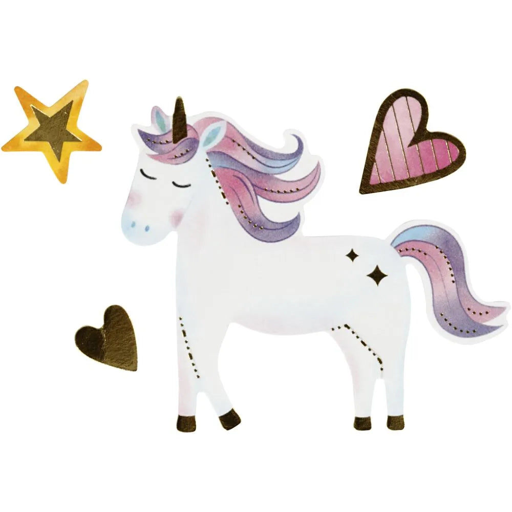 Stickers Sheet 15x16.5 cm - Unicorn