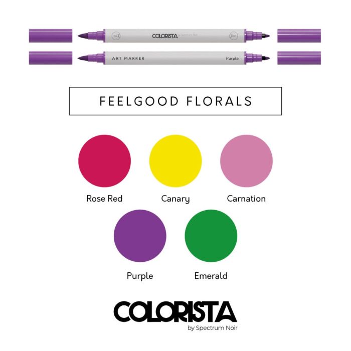 Colorista - Colouring Kit - Feelgood Florals 12pc