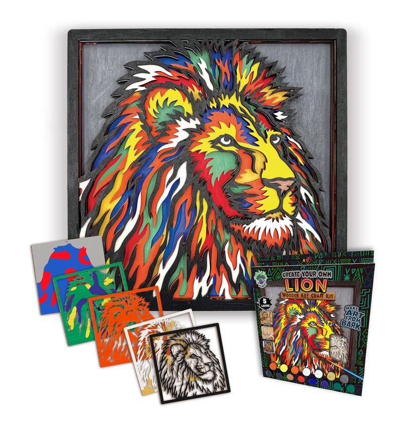 Splat Planet Wood Art Kit - Lion