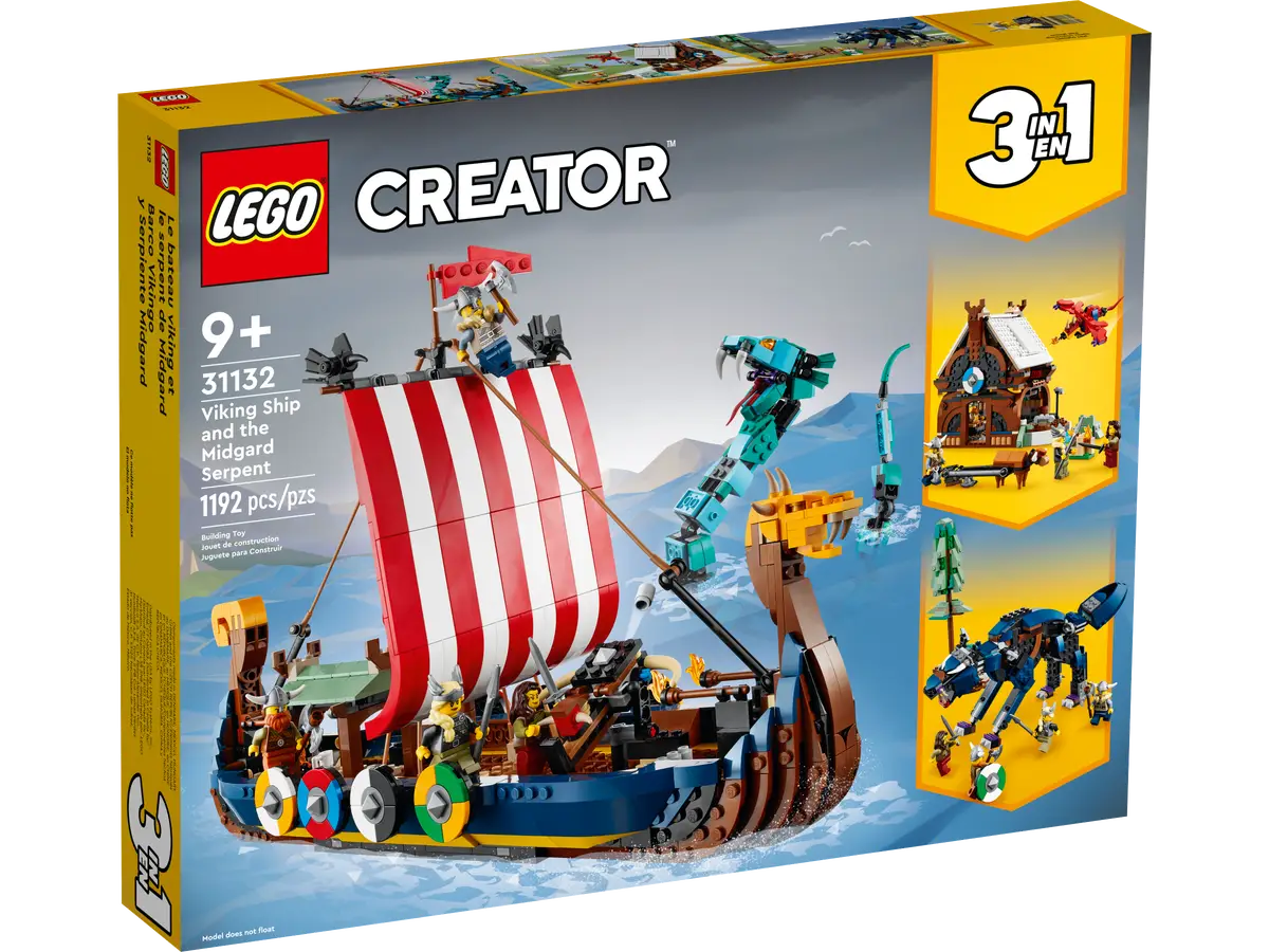 Lego Creator 3 in 1 Viking Ship and the Midgard Serpent