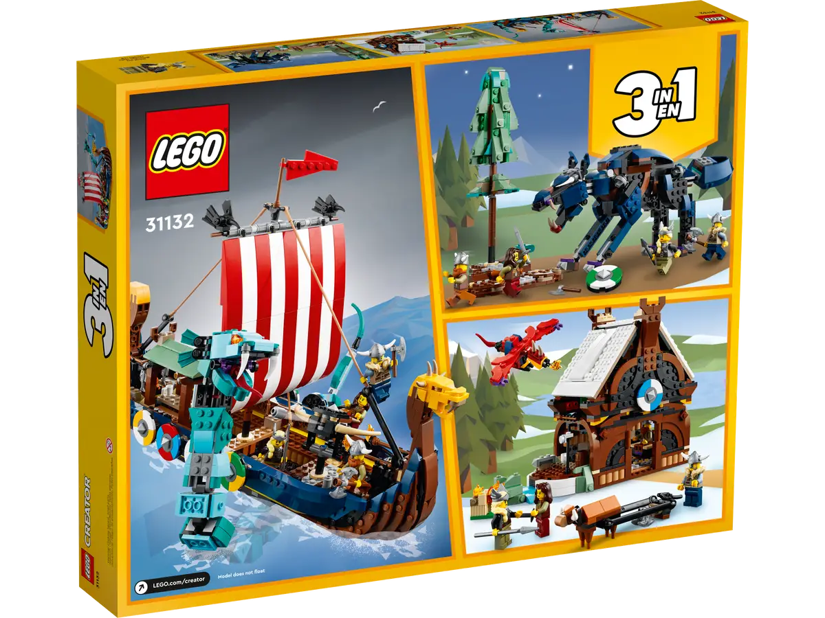 Lego Creator 3 in 1 Viking Ship and the Midgard Serpent