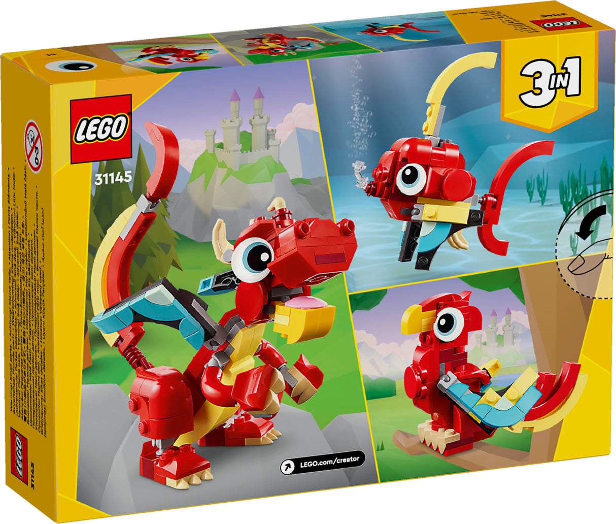 Lego Creator 3in1 Red Dragon Set