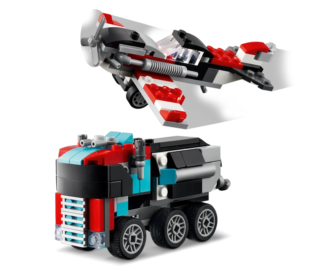 Lego Creator 3in1 Flatbed Truck with Helicopter Set