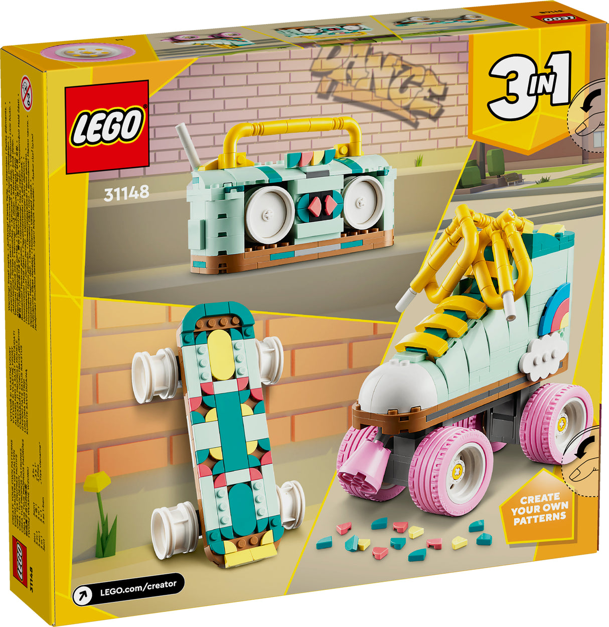 Lego Creator 3in1 Retro Roller Skate Set