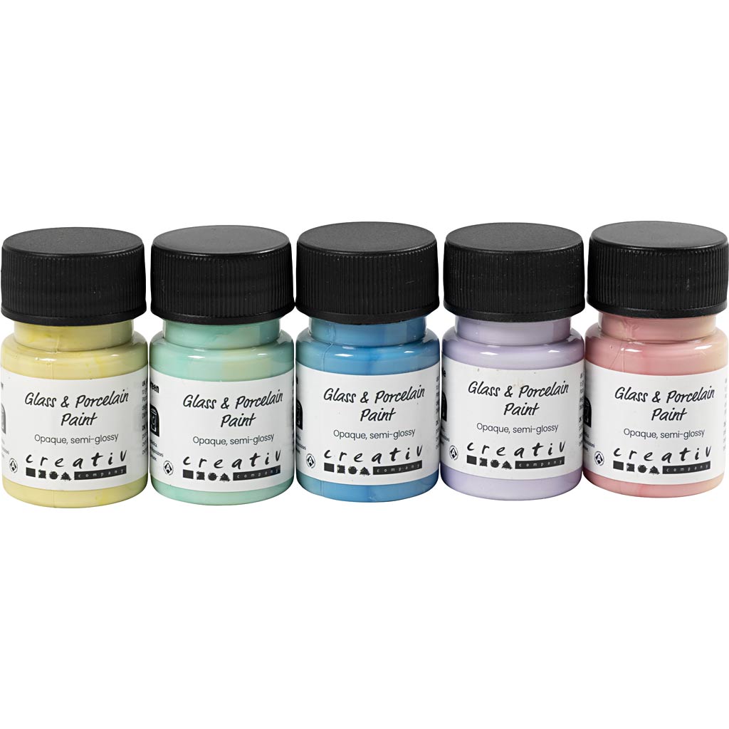 Glass and Porcelain Paint Semi-Glossy Opaque Paste