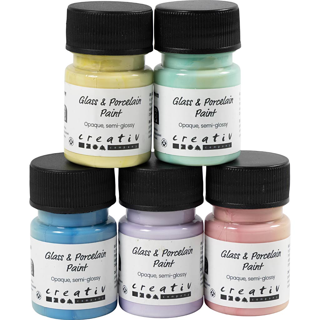 Glass and Porcelain Paint Semi-Glossy Opaque Paste