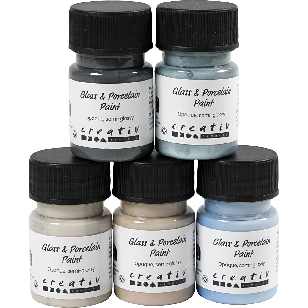 Glass and Porcelain Paint Semi-Glossy Opaque Natural