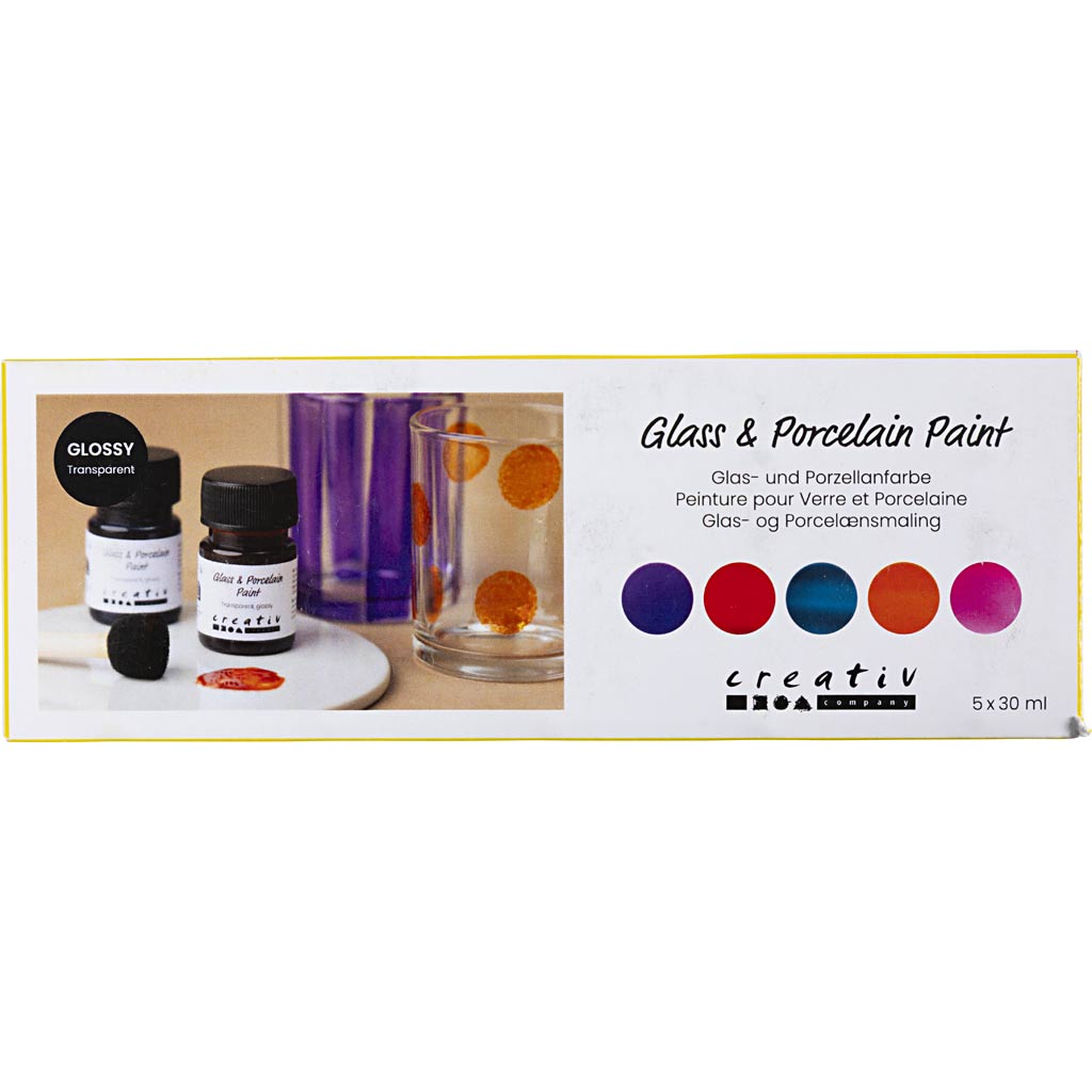 Glass & Porcelain Paint Glossy Transparent Colourf