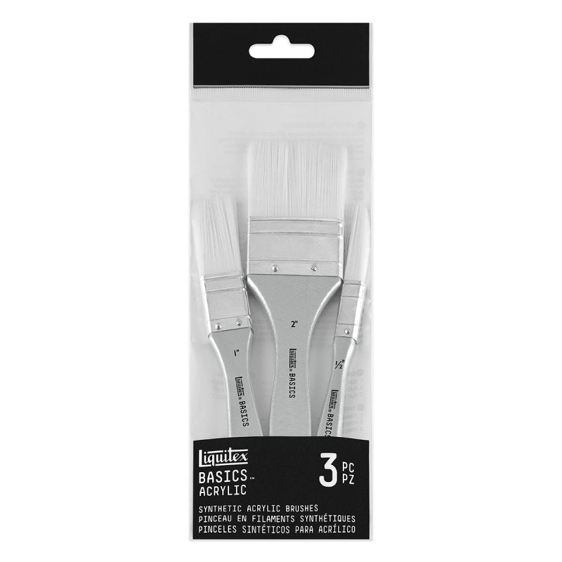 Liquitex Basics Acrylic Brush Set - Synthetic (3 Pack)