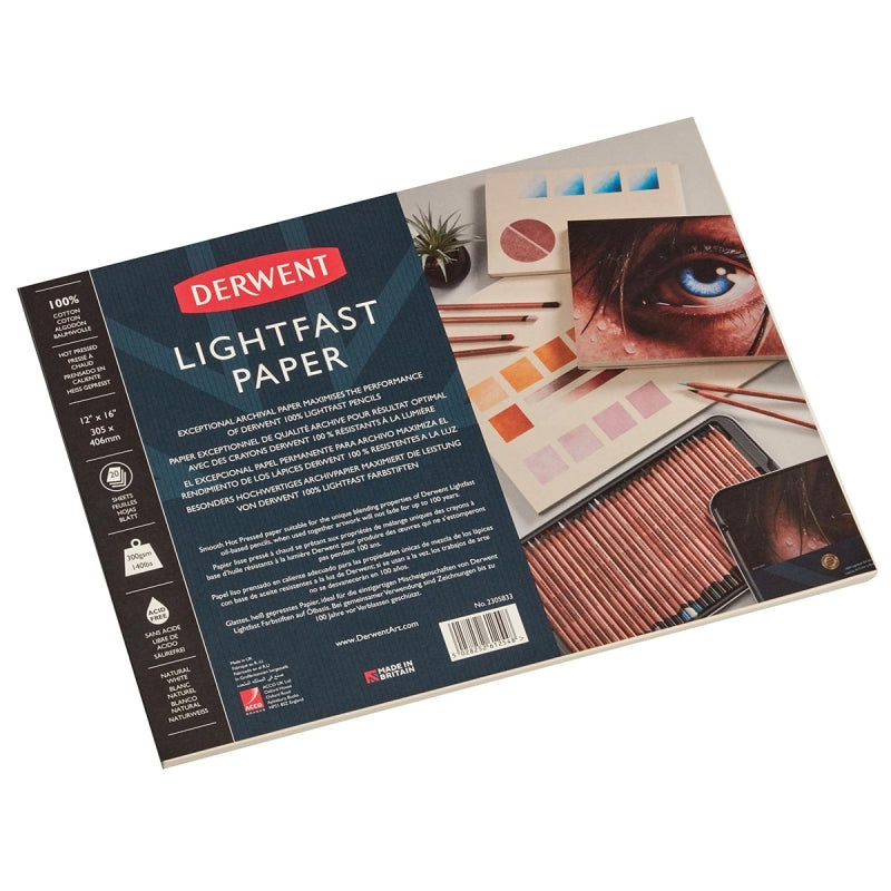 Derwent Lightfast Paper Pad 12in x 16in