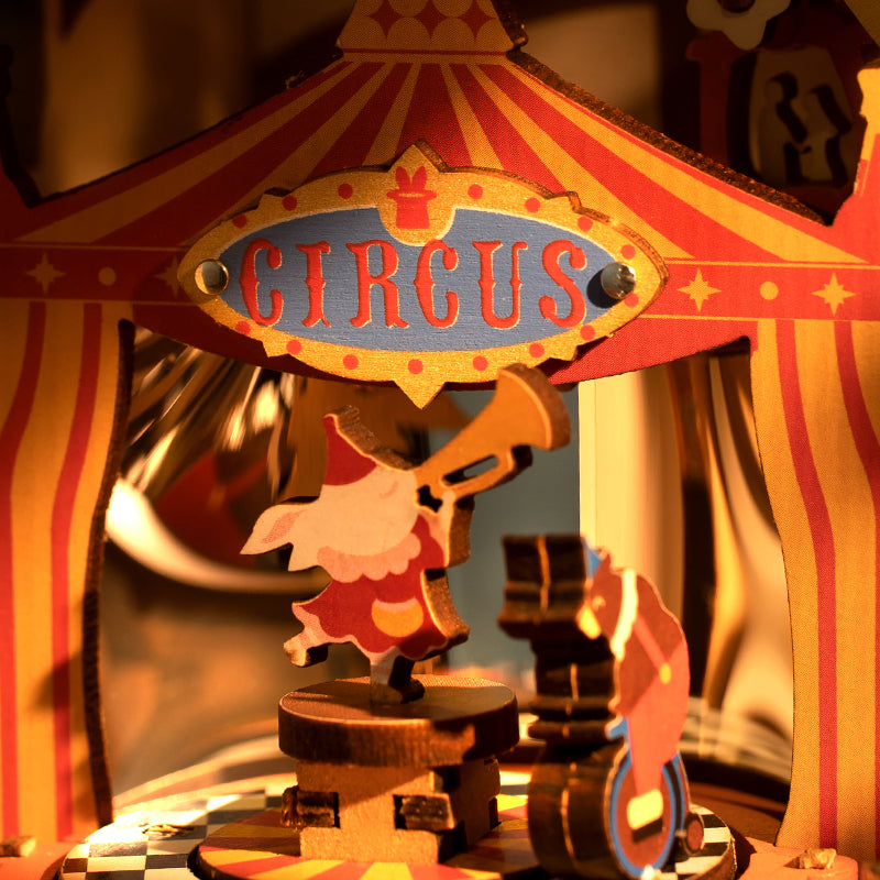 Sunset Carnival DIY Music Box 3D Wooden Puzzle