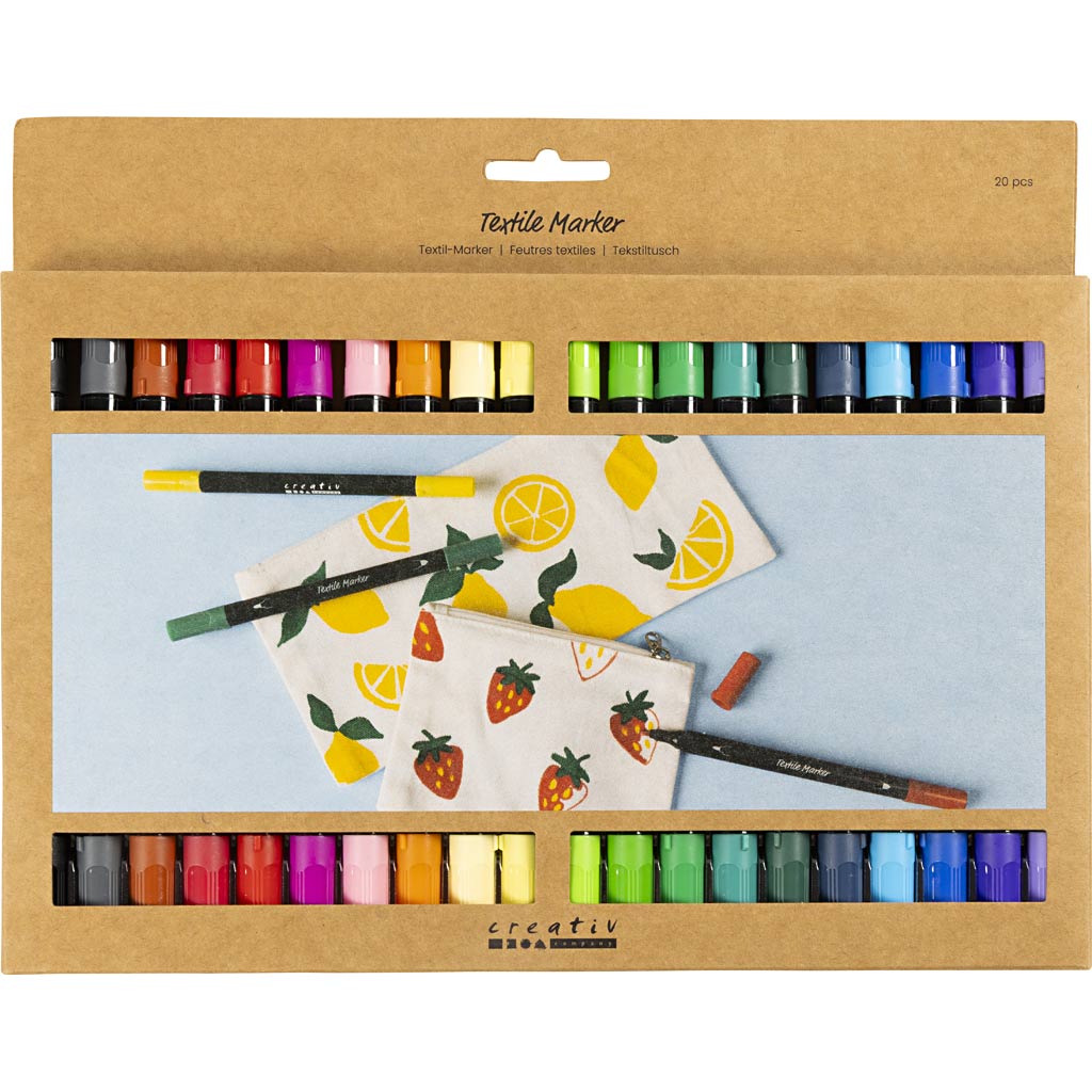 Textile markers 2.3+3.6 mm (20 Pack)