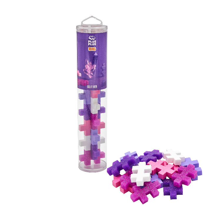 Plus-Plus 15 Piece Tube - BIG Glitter Color Mix