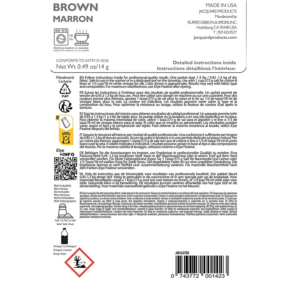 iDye for Natural Fabrics - Brown 14g