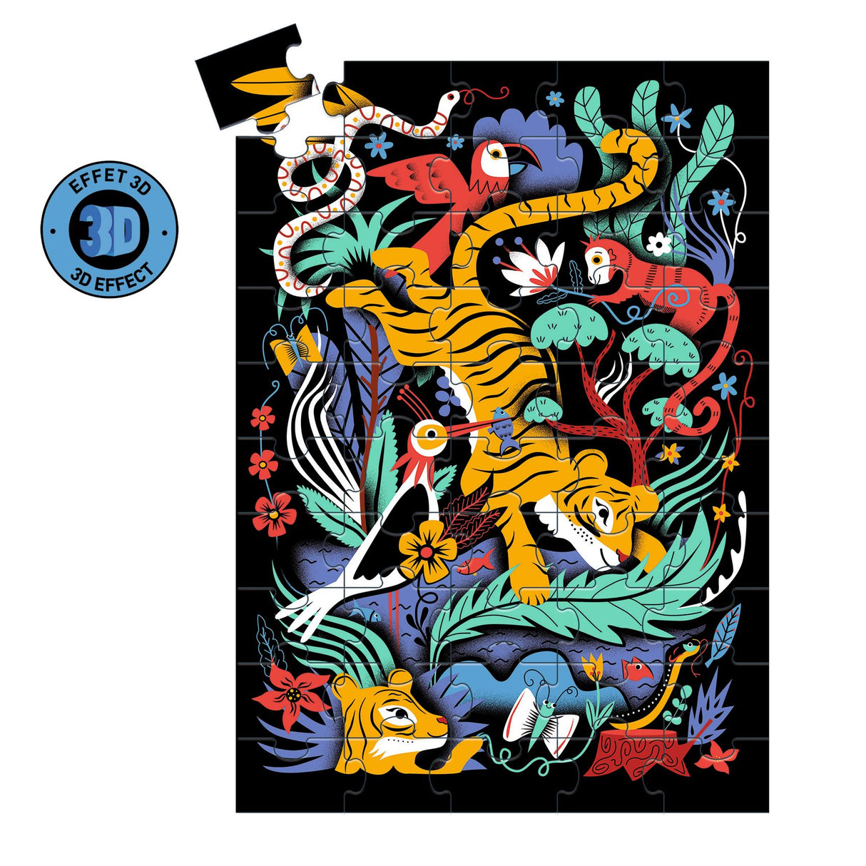 Djeco The Tiger Leap Wizzy Puzzle 50 Pieces
