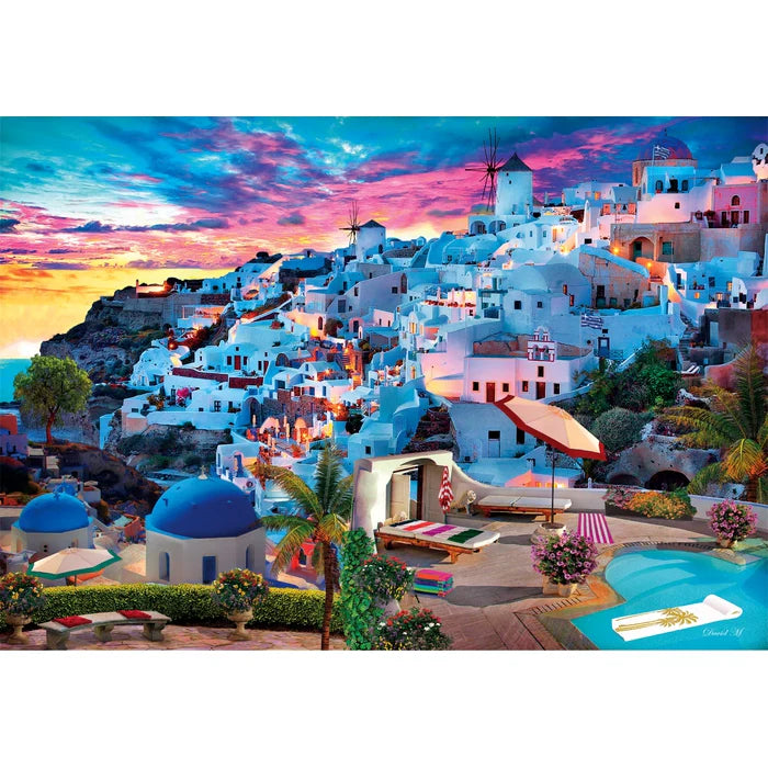 Compact 500 Pieces Jigsaw Puzzle - Greece View