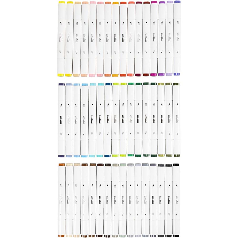 Illustration Markers - Standard Colours 1+8mm (48 Pack)