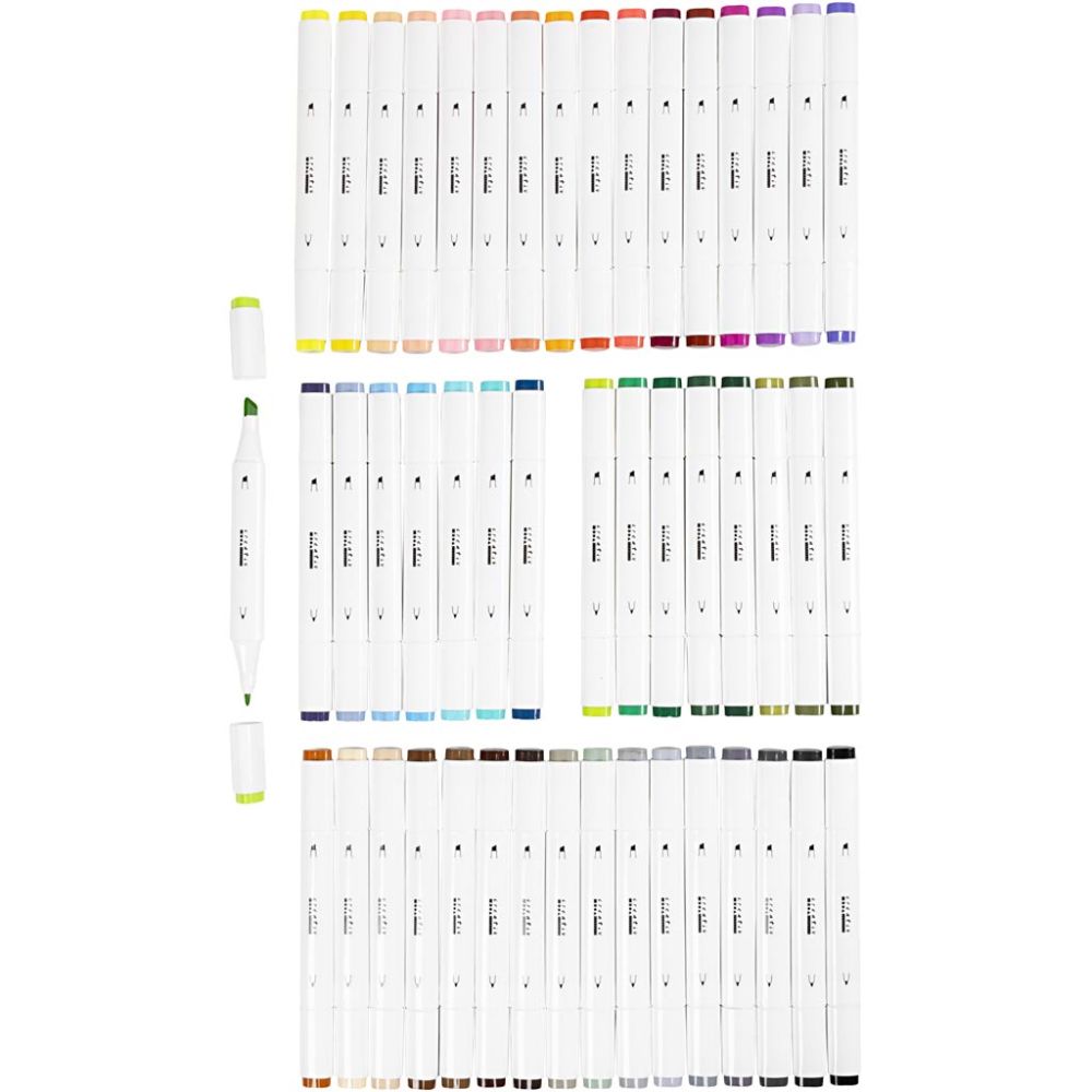 Illustration Markers - Standard Colours 1+8mm (48 Pack)