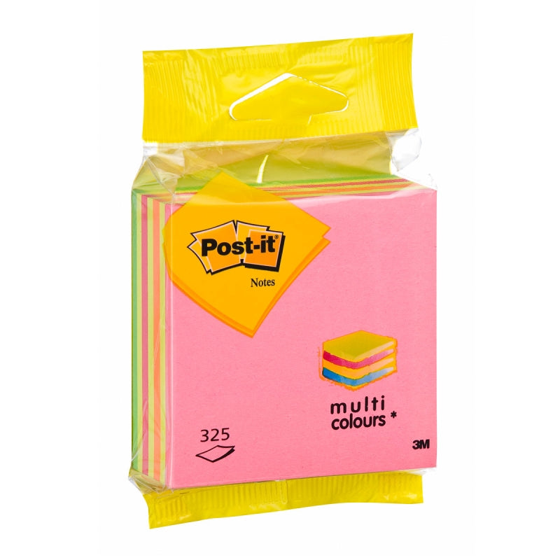 Post-it Neon Pink Rainbow Cube (325 Sheets)