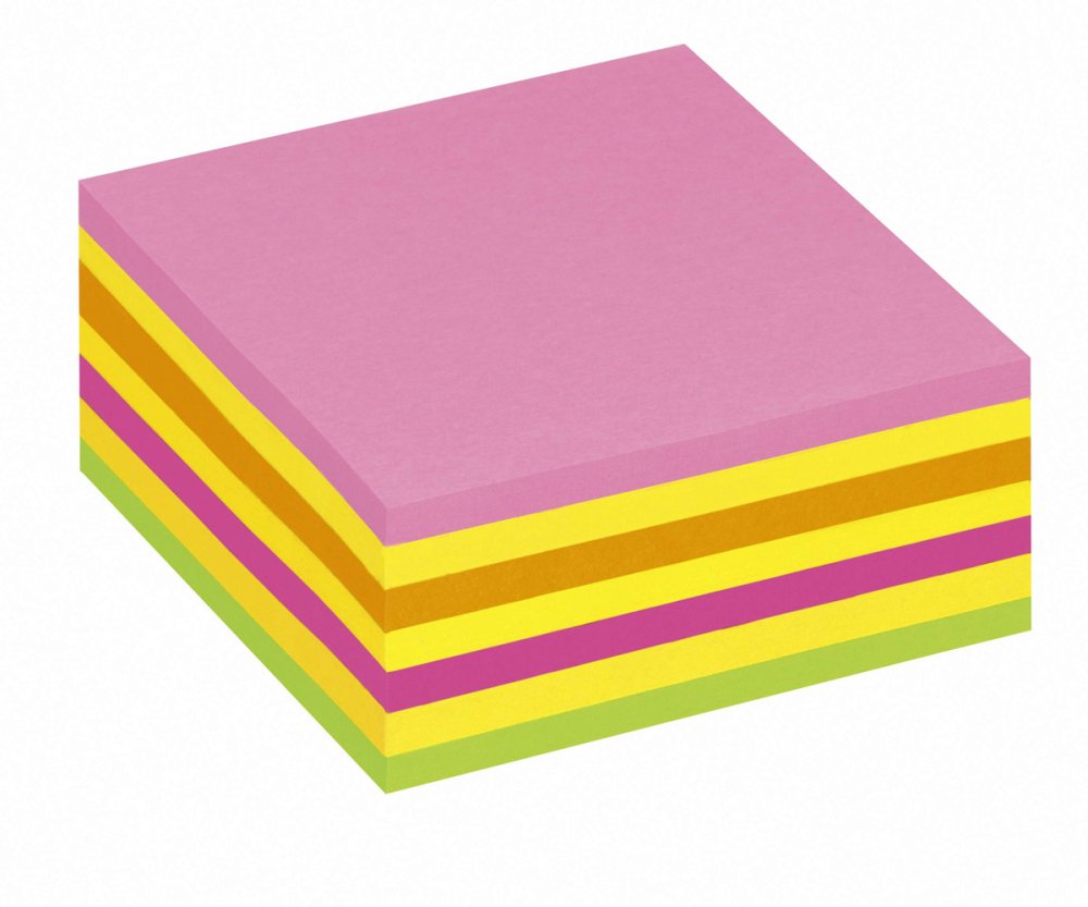 Post-it Neon Pink Rainbow Cube (325 Sheets)