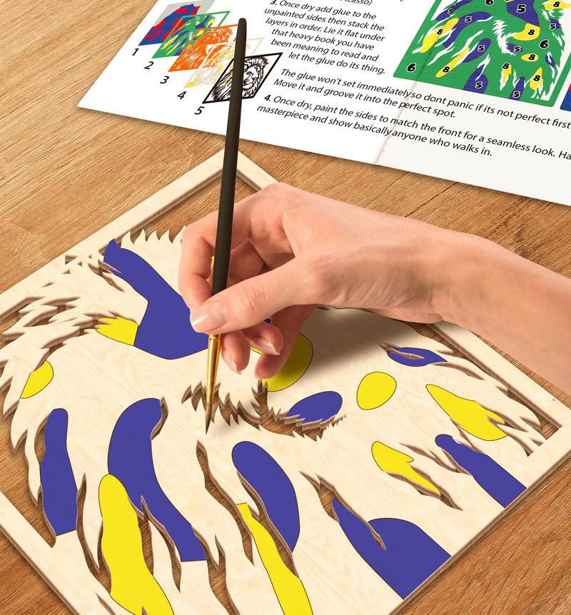 Splat Planet Wood Art Kit - Lion