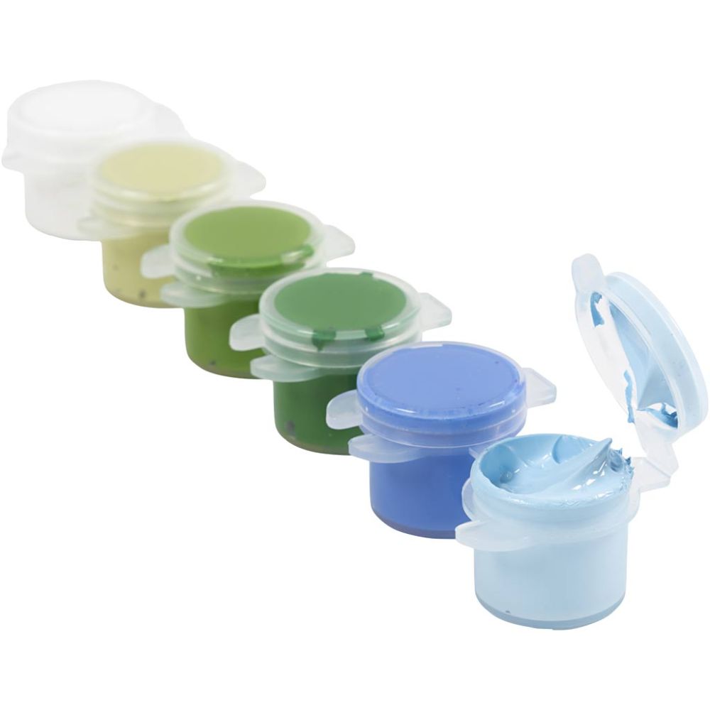 Plus Color Craft Paint - Blue/Green Harmony (6x5ml)