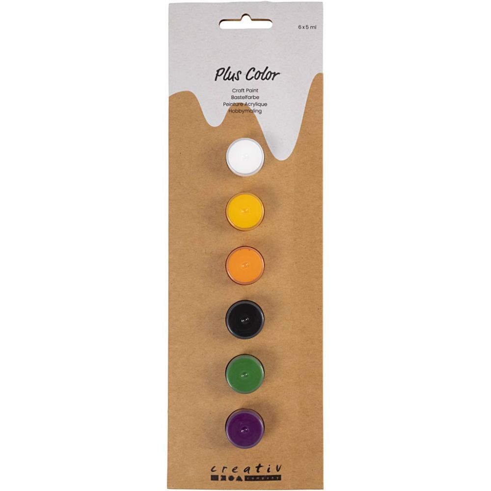 Plus Color Craft Paint - Halloween Colours (6x5ml)