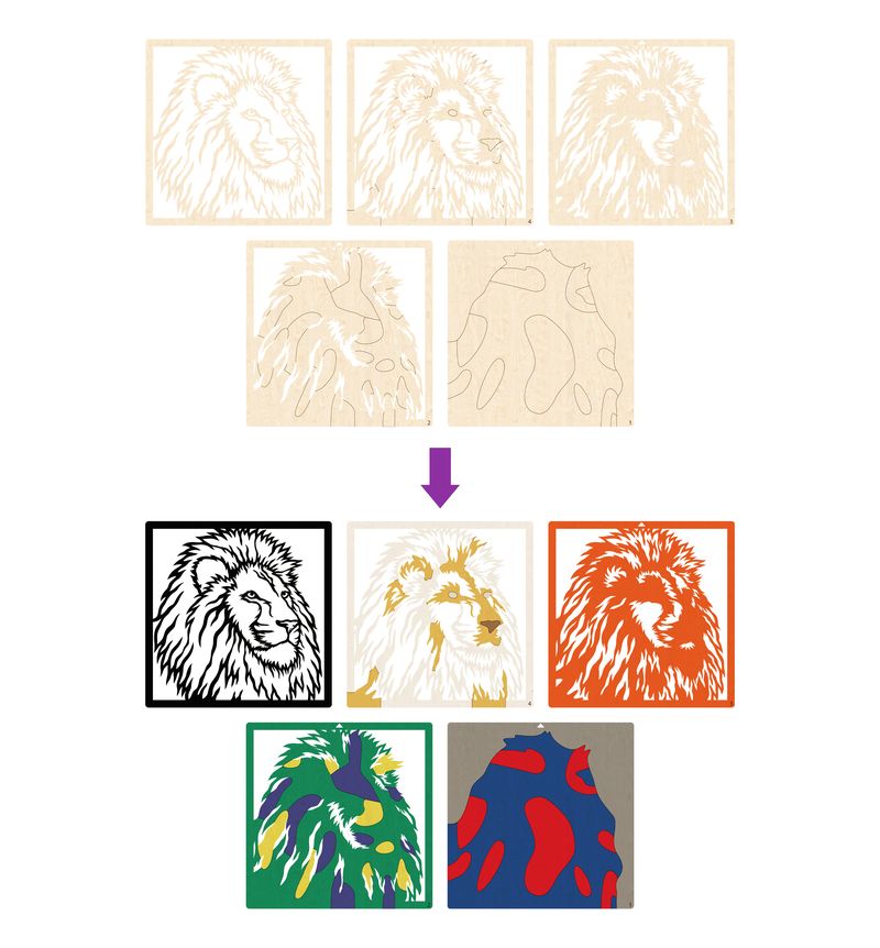 Splat Planet Wood Art Kit - Lion