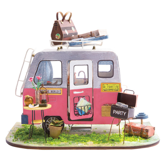 Rolife Happy Camper DGM04 DIY Miniature Camping Car Dollhouse Kit