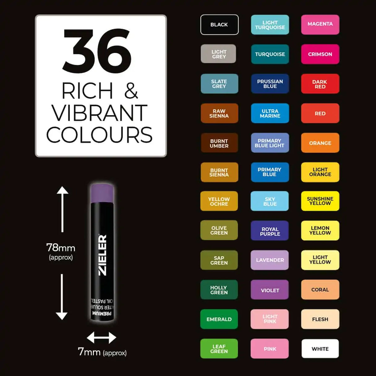 Zieler A4 Mixed Media and Oil Pastel Set