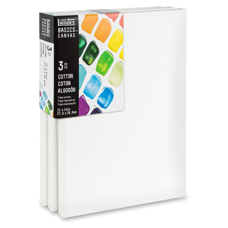 Liquitex Basics Canvas 11x14 Inches - 3 Pack
