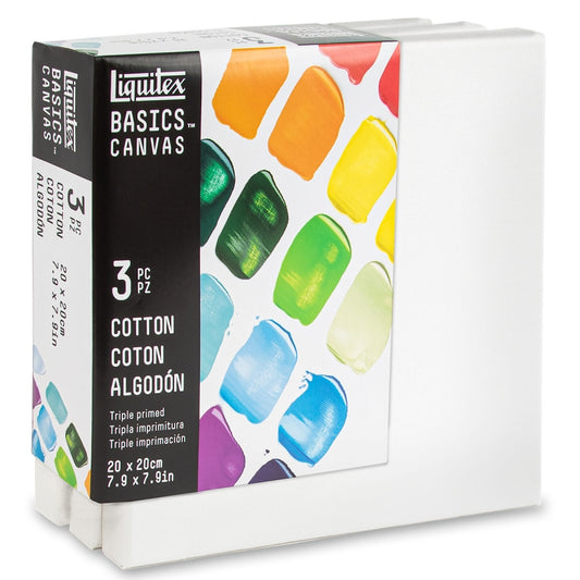 Liquitex Basics Canvas 20x20cm 3 Pack