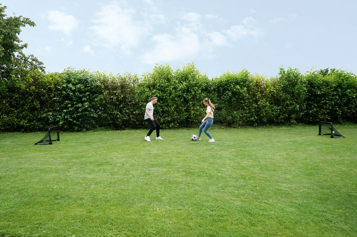 EXIT Pico Soccer Goal (Set of 2 Foldable Goals) Black