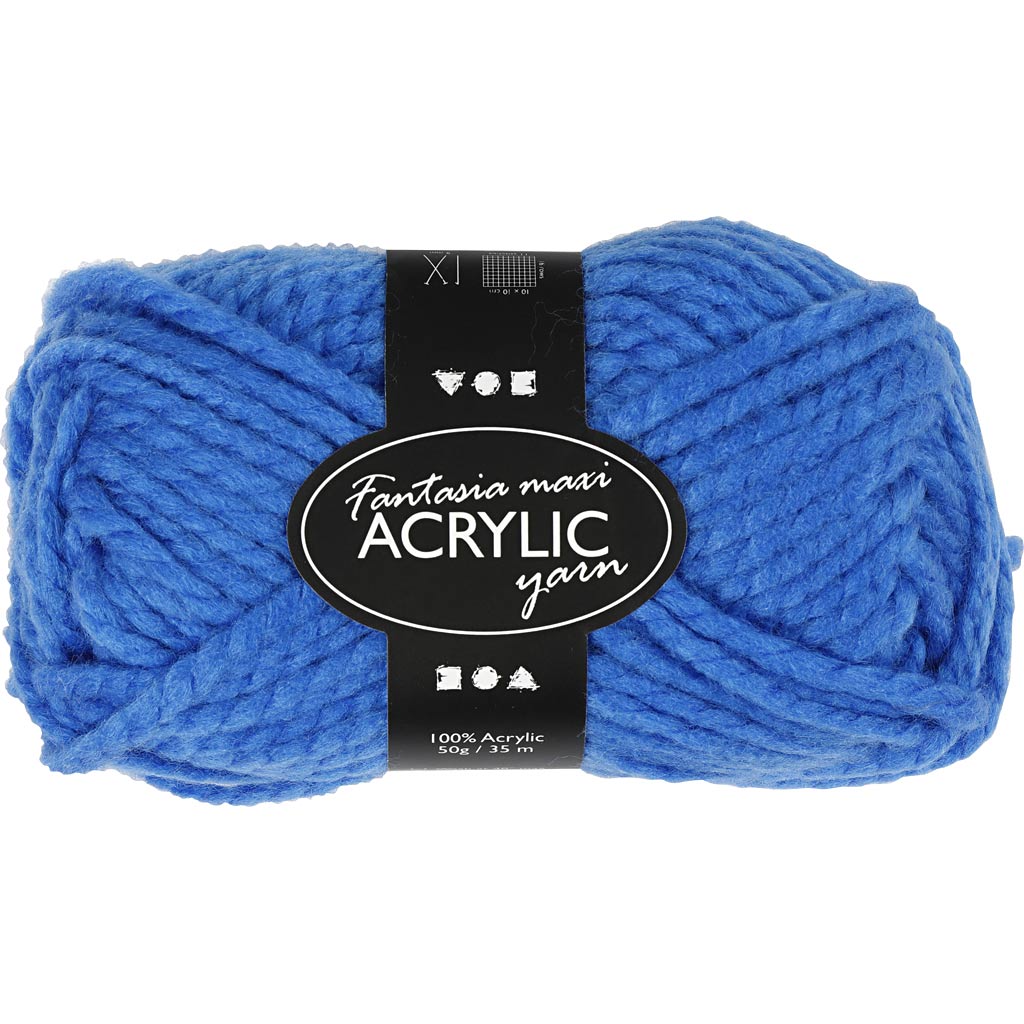 Fantasia Acrylic Yarn L: 35m Needle 9-10 Blue 50g