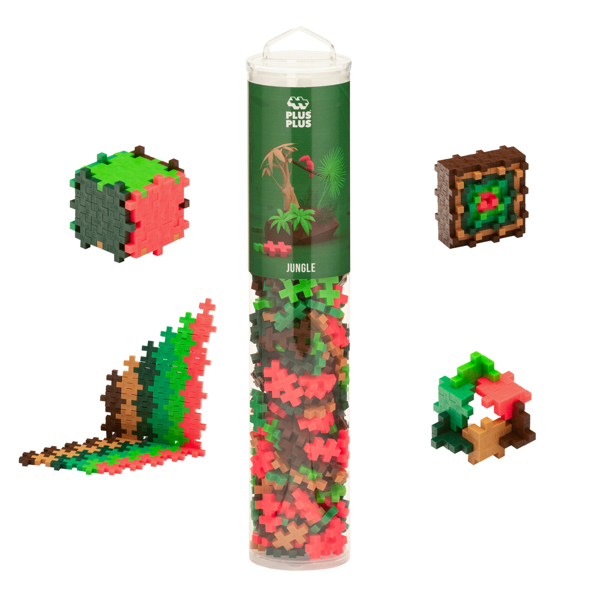 Plus-Plus 240 Piece Tube - Jungle Color Mix