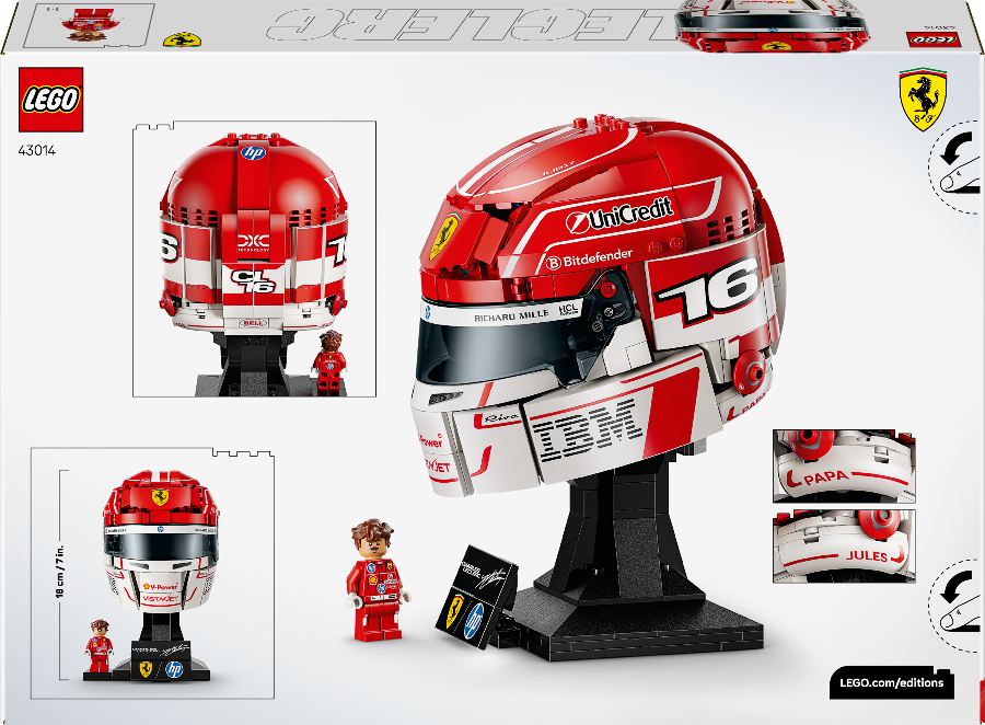LEGO Editions - Scuderia Ferrari HP Charles Leclerc Helmet