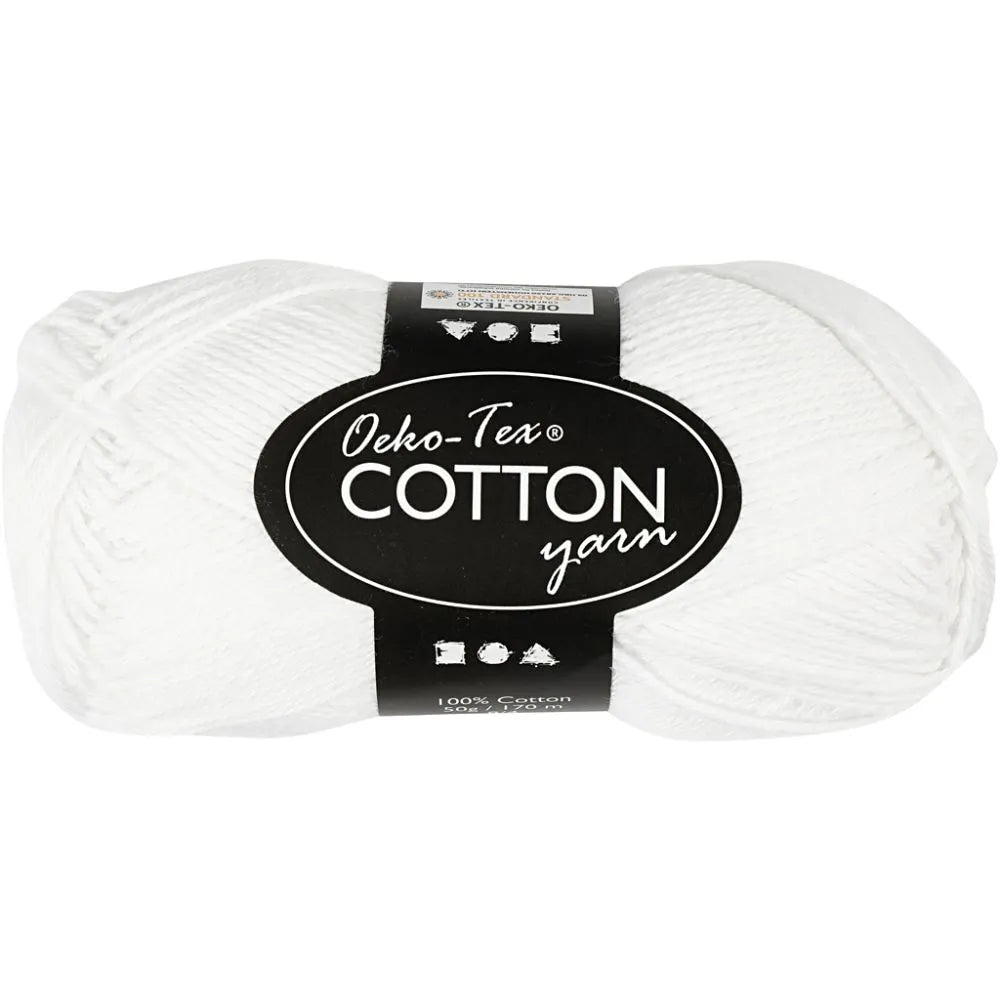 Cotton Yarn no. 8/4, L: 170 m - White