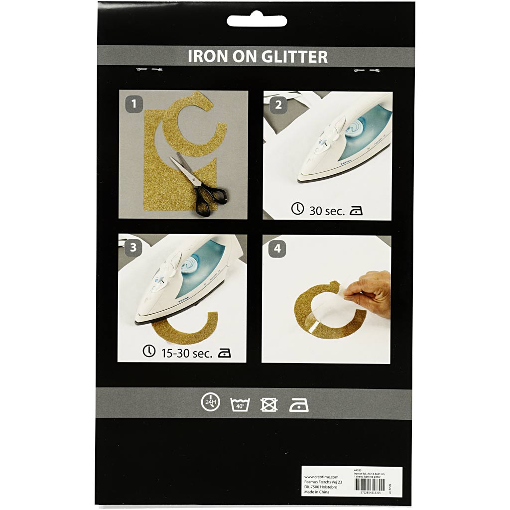Iron on foil