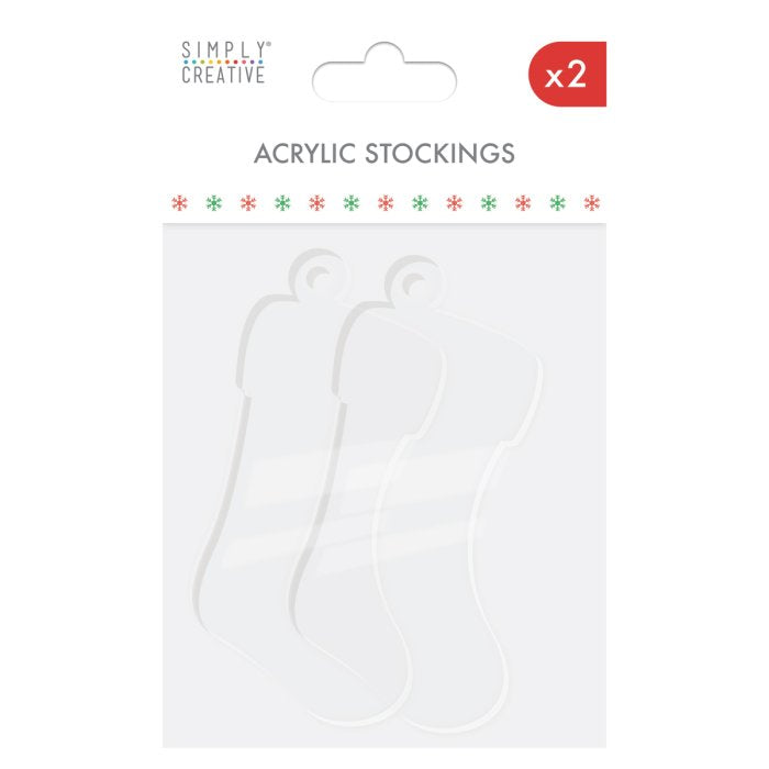 Simply Creative Christmas Basics Acrylic Shape - Stocking
