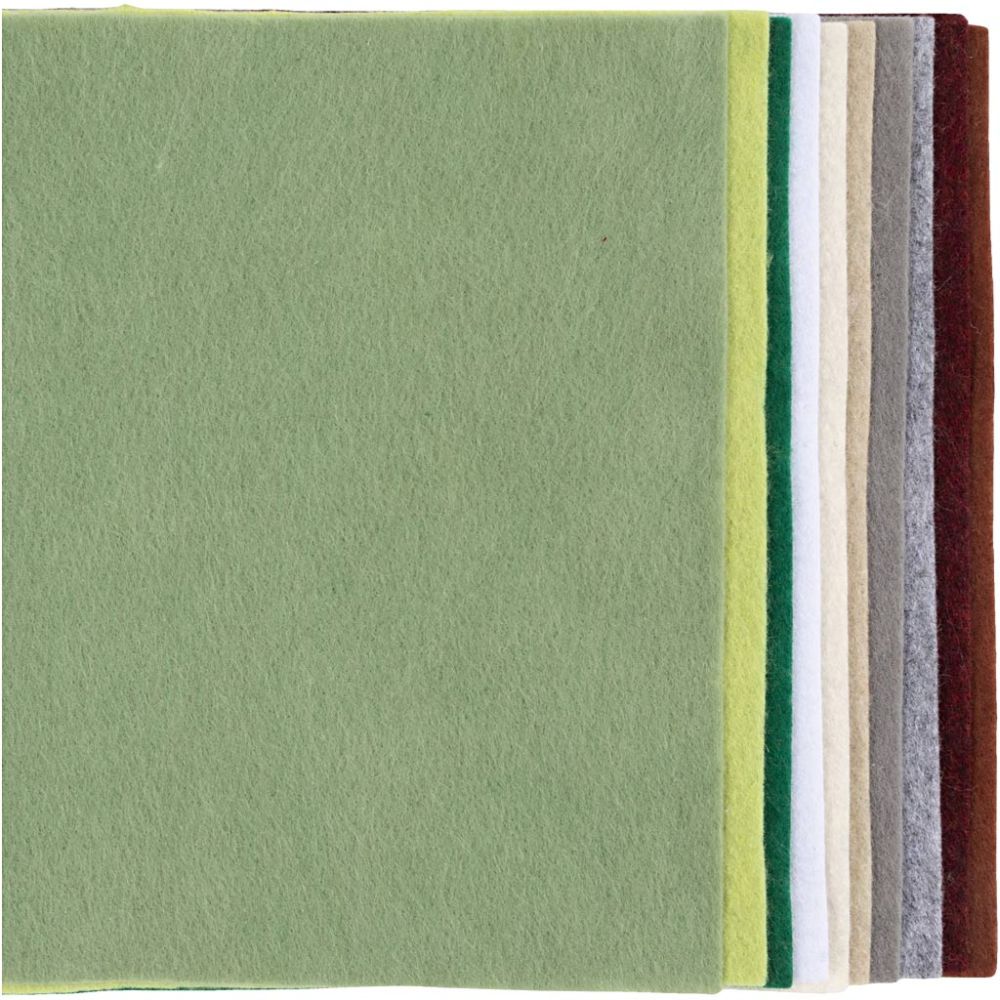 Craft Felt A4 210x297mm - Natural Colours (10 Pack)